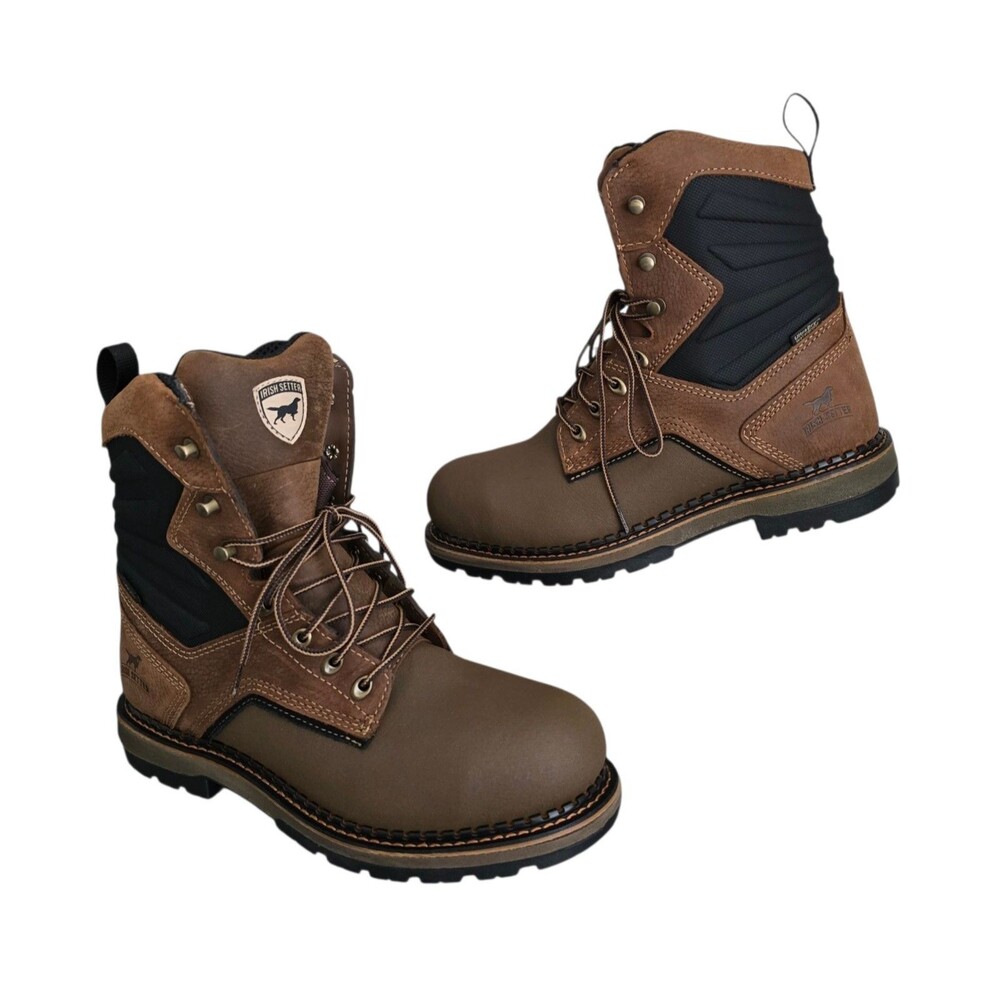 Irish Setter Ramsey 2.0 Work Boots Mens Size 8.5D  8 Inch Safety Toe Waterproof